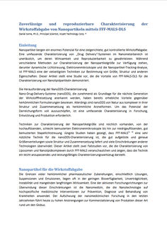 Robust and Repeatable Nanoparticle Drug Delivery Characterization with FFF-MALS-DLS