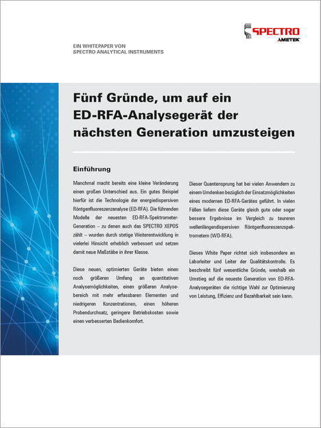 Five Surprising Advantages Of the Latest ED-XRF Analyzers - Optimizing Performance, Efficiency, and Affordability with Modern ED-XRF Technology