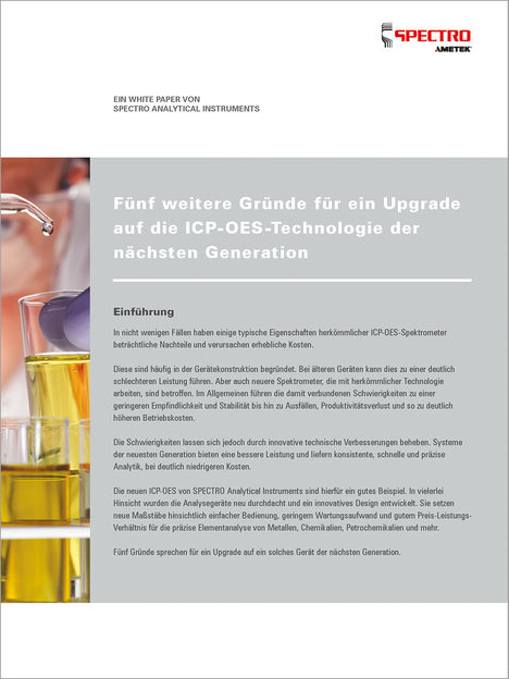 Five More Reasons to Upgrade to  Next-Generation ICP-OES Technology - Optimizing Performance, Efficiency, and Affordability with Modern ICP-OES Technology