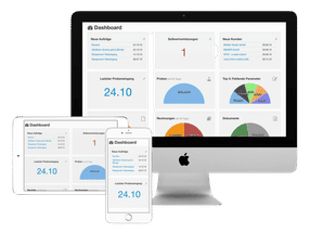 Dashboard with overviews and upcoming tasks