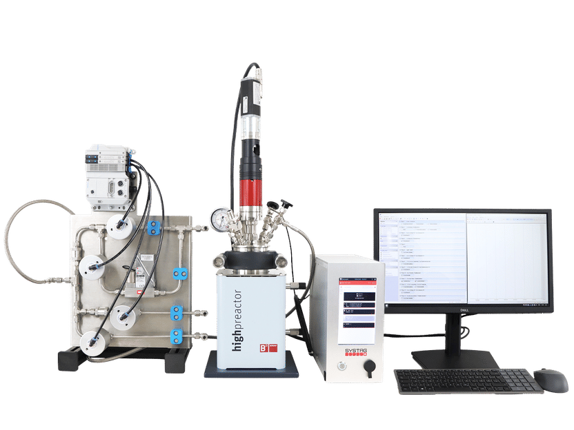 Fully automatic hydrogenation reactor with gas panel and ...